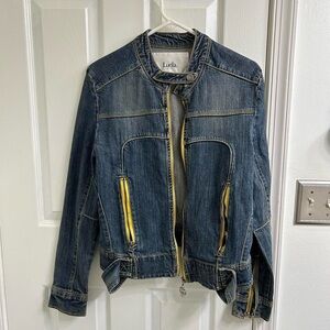 Denim moto jacket